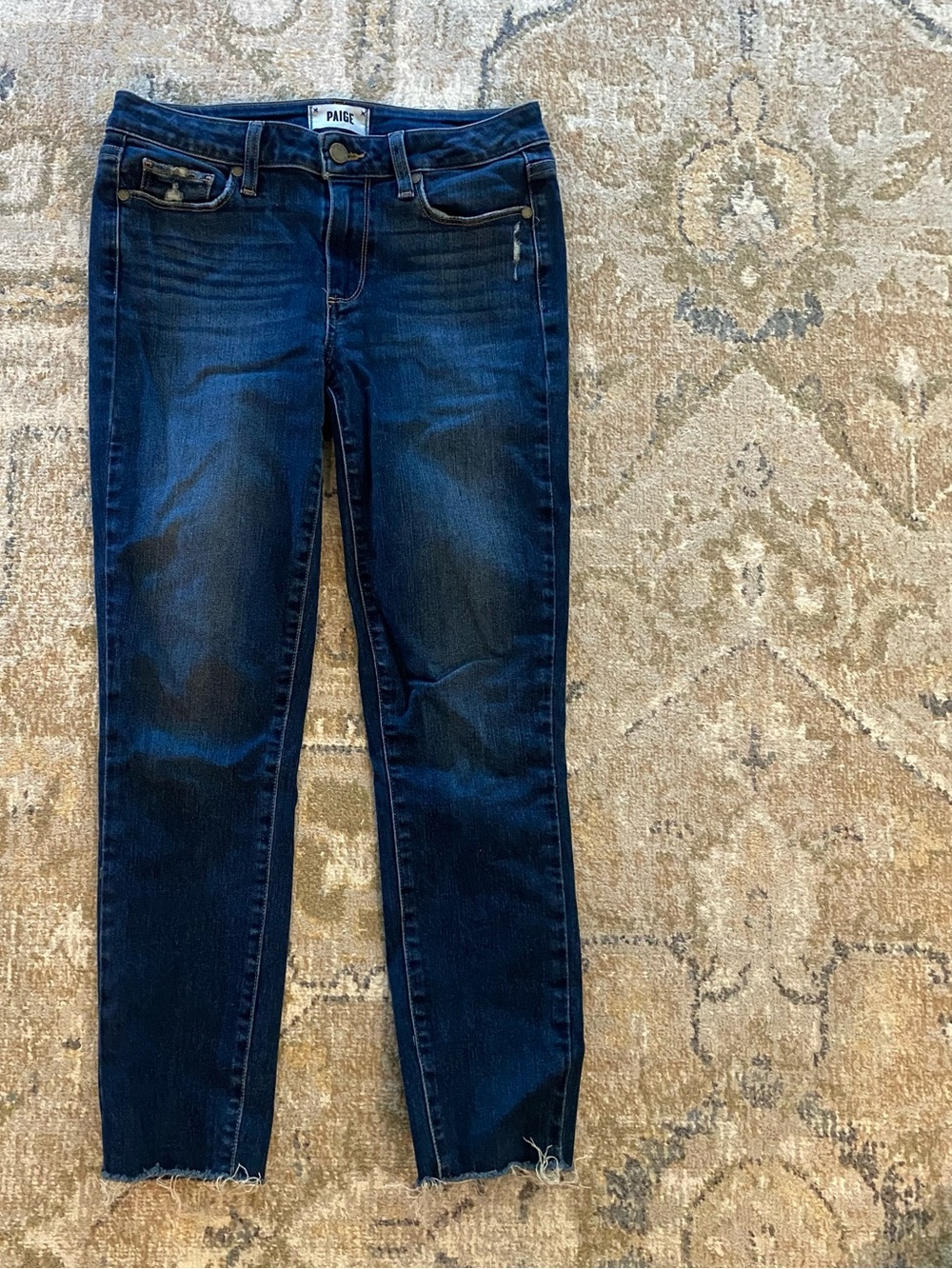 Paige Dark Blue Skinny Jeans - Women's